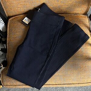 Navy Pinstripe Pants